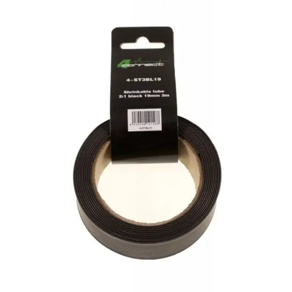 4Connect 4-ST3BL19 – Krympslang – Svart – 19mm