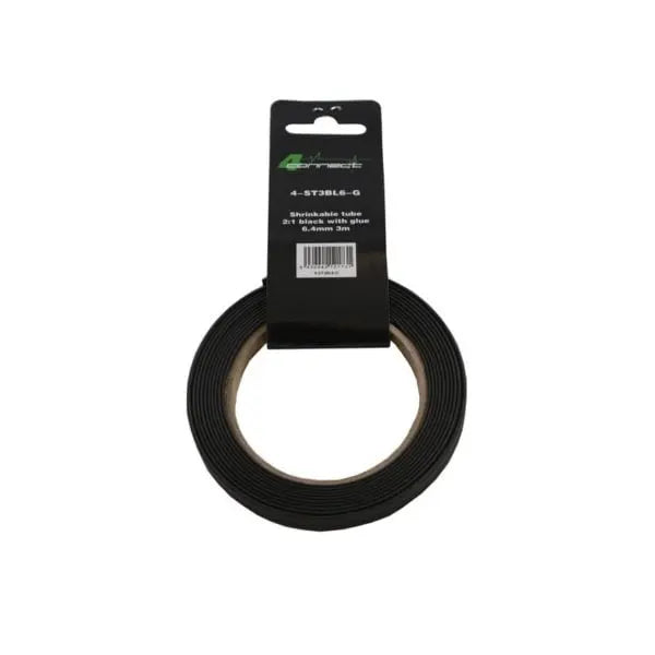 4Connect 4-ST3BL6-G – Krympslang med lim- Svart – 6.4mm