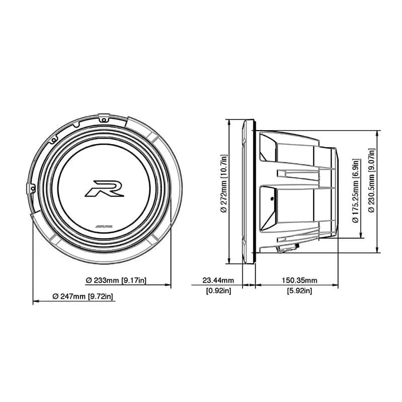 Alpine R2-W10D4 – 10 tum bas