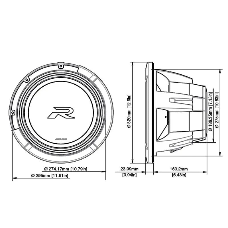 Alpine R2-W12D2 – 12 tum bas