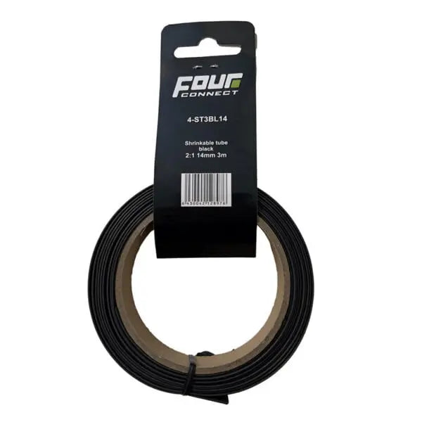 4Connect 4-ST3BL14 – Krympslang – Svart – 14mm