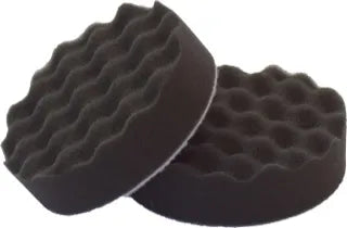 Våfflade trissor 130mm Svarta 2-pack
