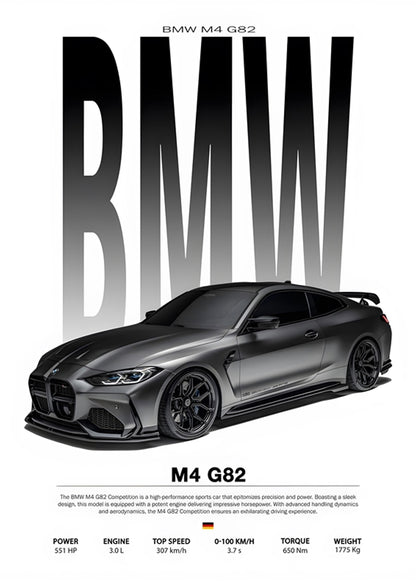 Bmw m4 G82 Poster