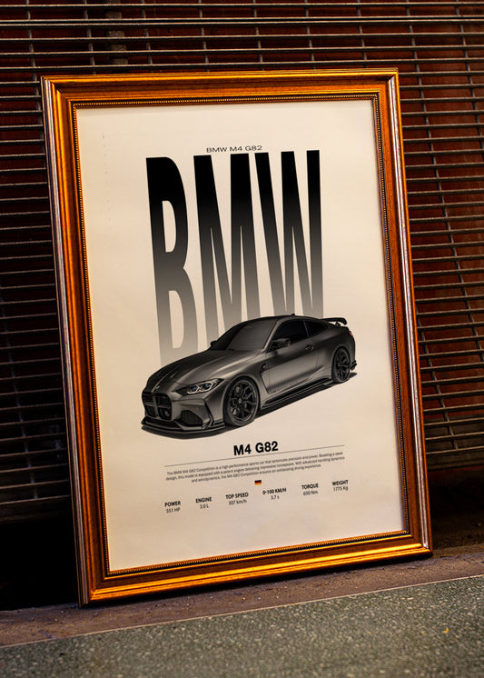 Bmw m4 G82 Poster