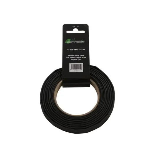 4Connect 4-ST3BL10-G – Krympslang med lim- Svart – 10mm