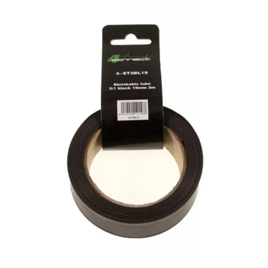 4Connect 4-ST3BL19 – Krympslang – Svart – 19mm