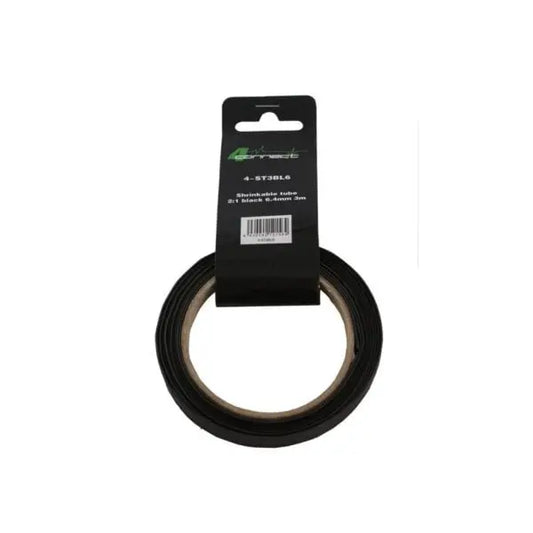 4Connect 4-ST3BL6 – Krympslang – Svart – 6.4mm