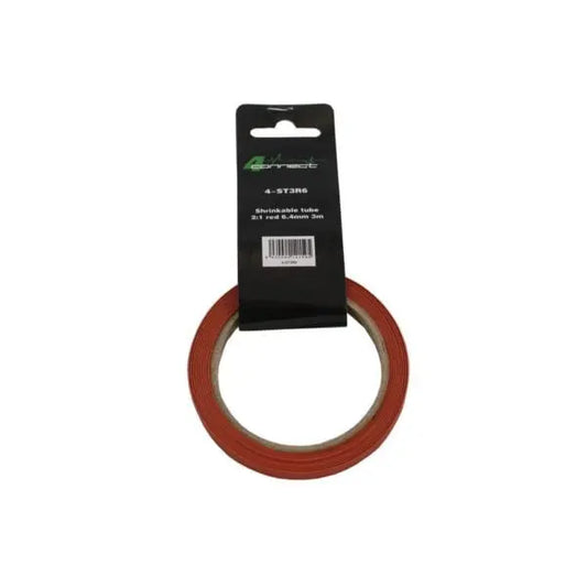 4Connect 4-ST3R6 – Krympslang – Röd – 6.4mm