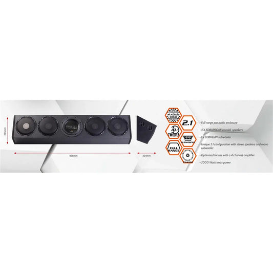 EDGE EDBXPB62.1-E5 – Raggarplanka – 4×6.5″ + 6.5″ bas