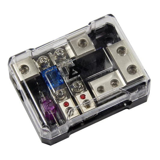 ESX DFD2/2G – Säkringshållare och jordblock – 2x Mini ANL