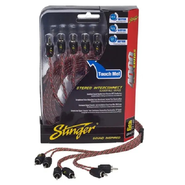 Stinger 4000-serie SI4612 – RCA kabel – 3.7m